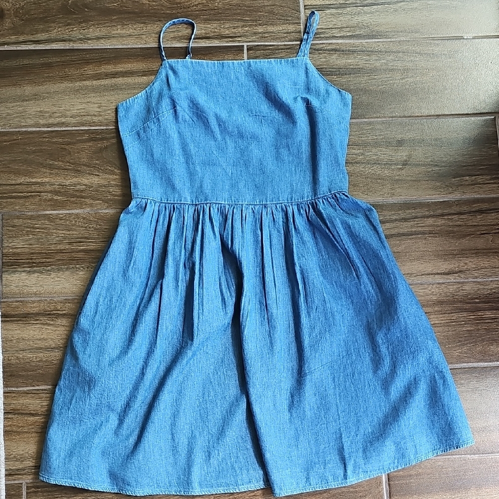 GAP Light Blue Denim Casual Dress